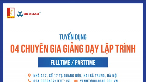 BKACAD TUYỂN DỤNG CHUYÊN GIA GIẢNG DẠY LẬP TRÌNH